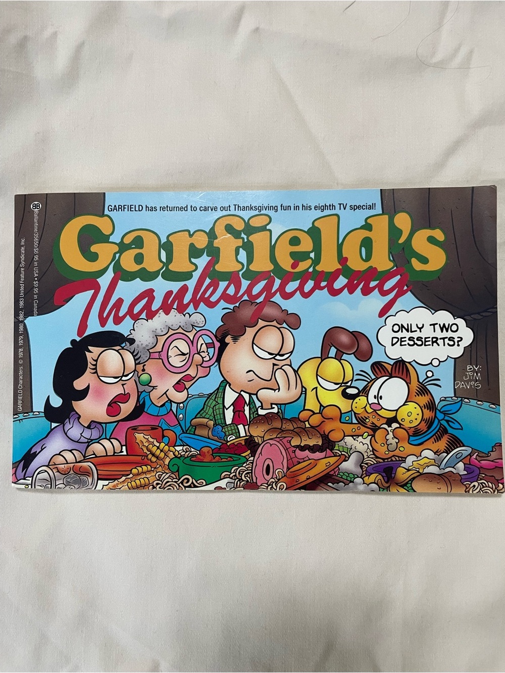 Garfield's 1988 Thanksgiving Book by Jim Davis